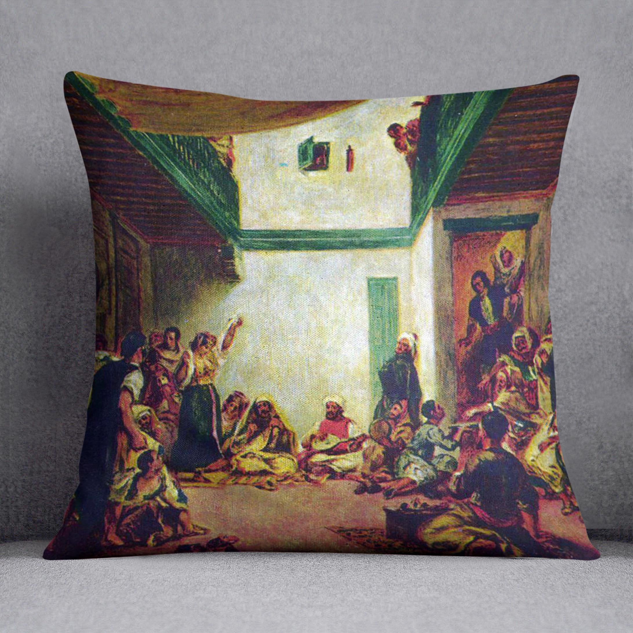 Jewish wedding after Delacroix by Renoir Throw Pillow