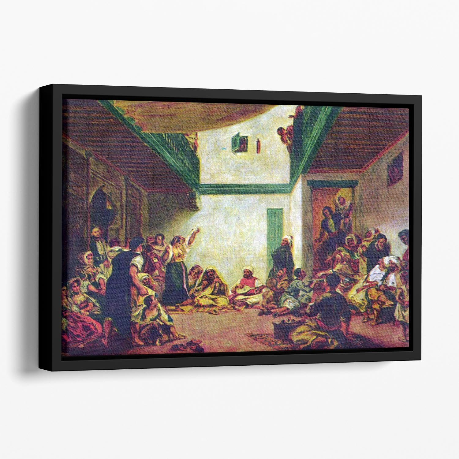 Jewish wedding after Delacroix by Renoir Floating Framed Canvas
