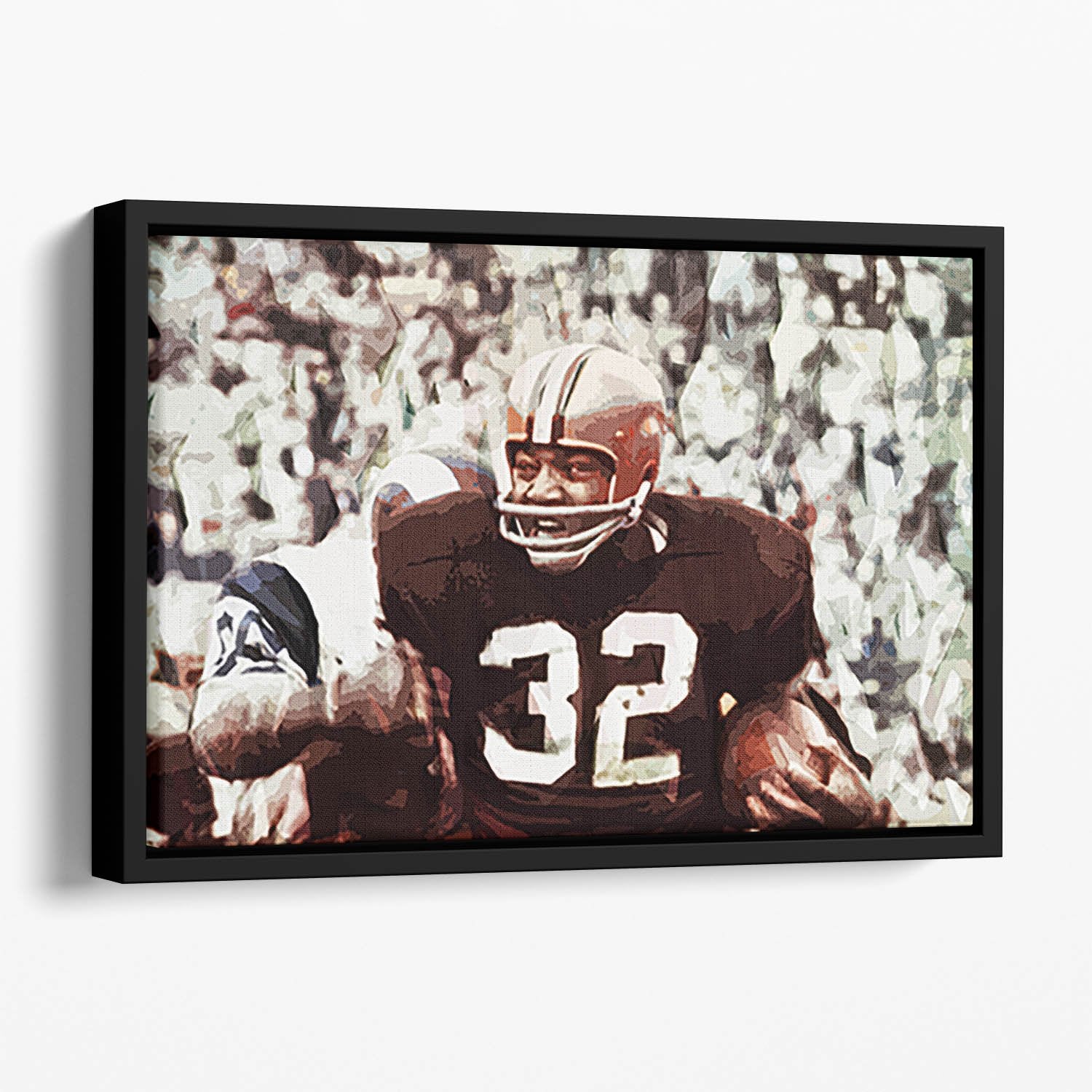 Jim Brown Cleveland Browns Floating Framed Canvas