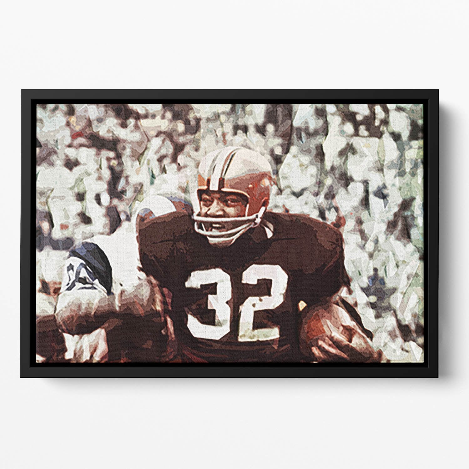 Jim Brown Cleveland Browns Floating Framed Canvas