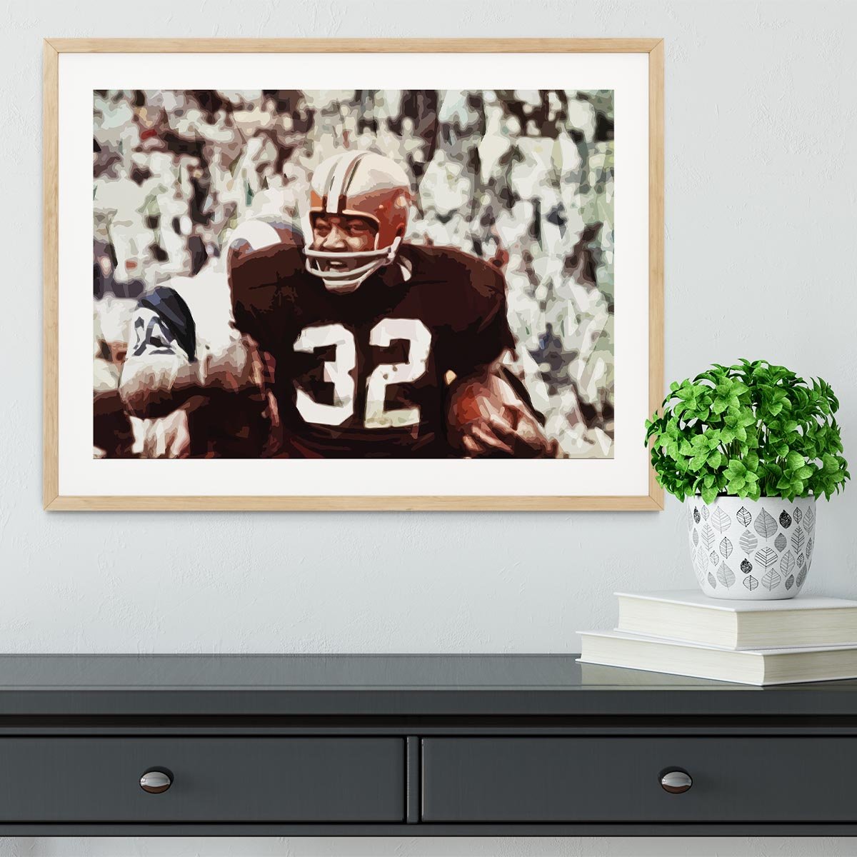 Jim Brown Cleveland Browns Framed Print - Canvas Art Rocks - 3
