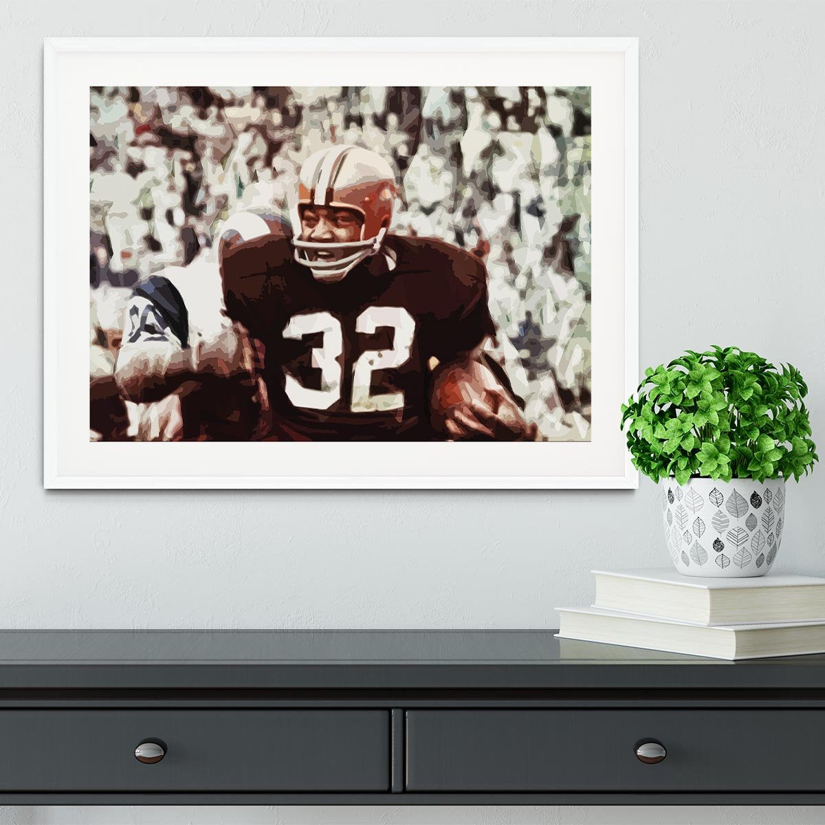 Jim Brown Cleveland Browns Framed Print - Canvas Art Rocks - 5
