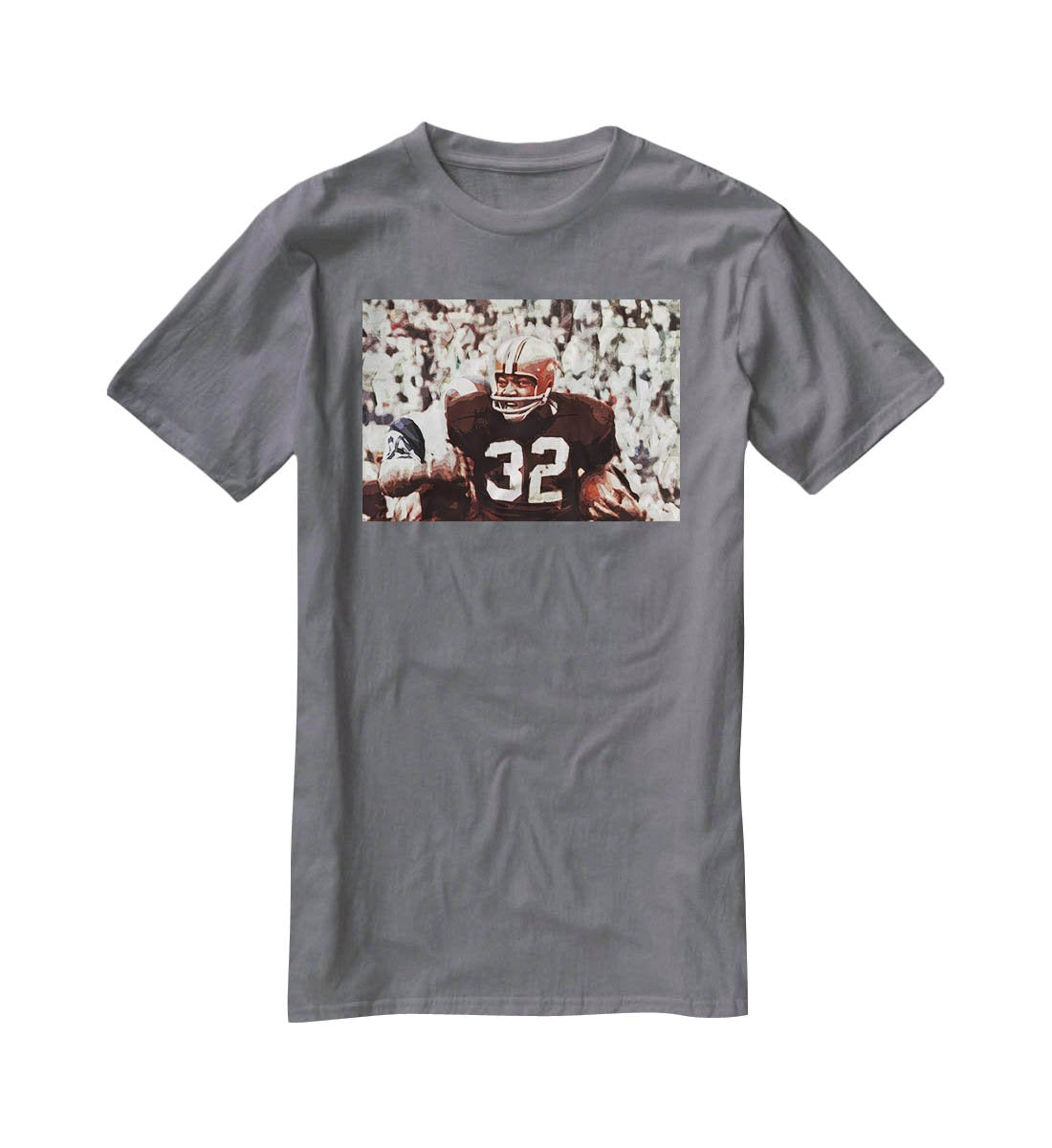 Jim Brown Cleveland Browns T-Shirt - Canvas Art Rocks - 3