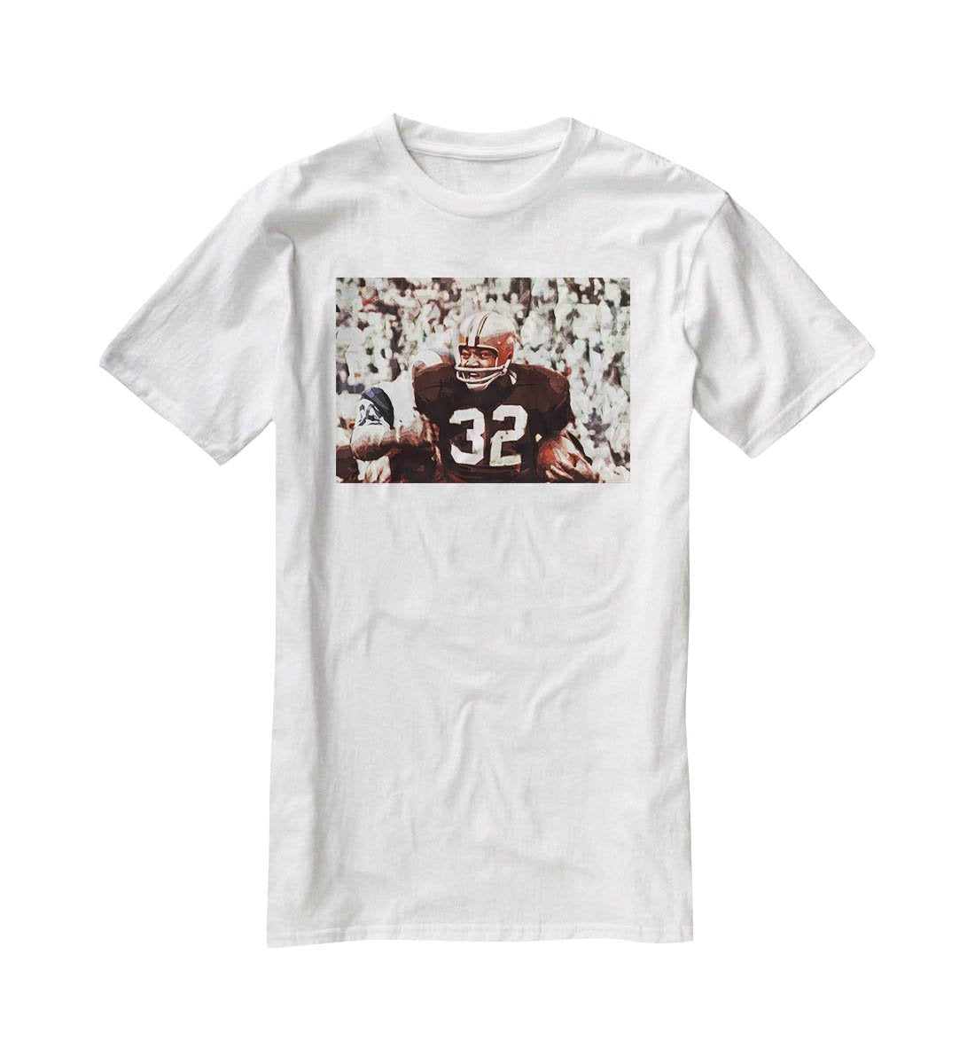Jim Brown Cleveland Browns T-Shirt - Canvas Art Rocks - 5