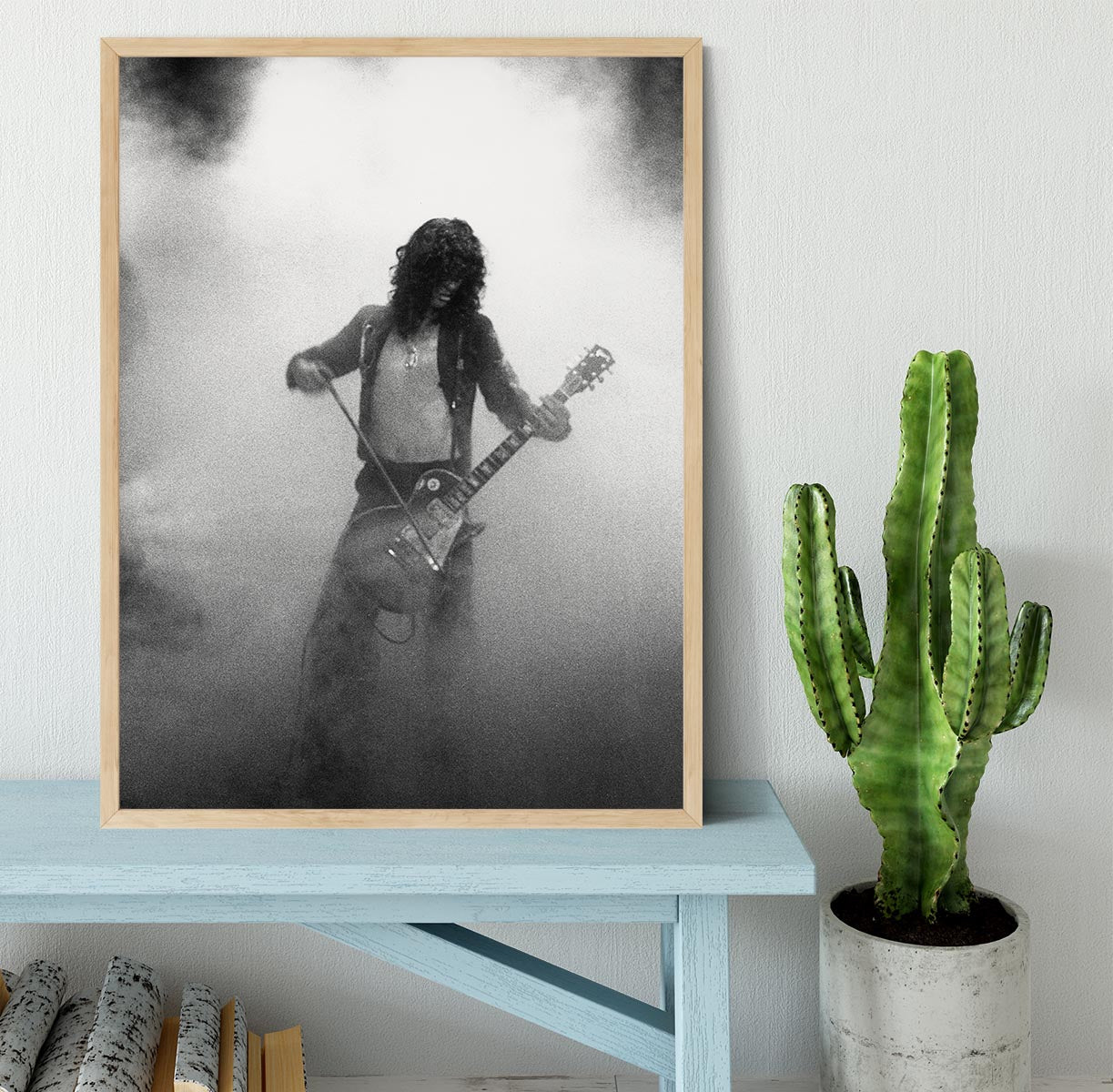 Jimmy Page on stage Framed Print - Canvas Art Rocks - 4