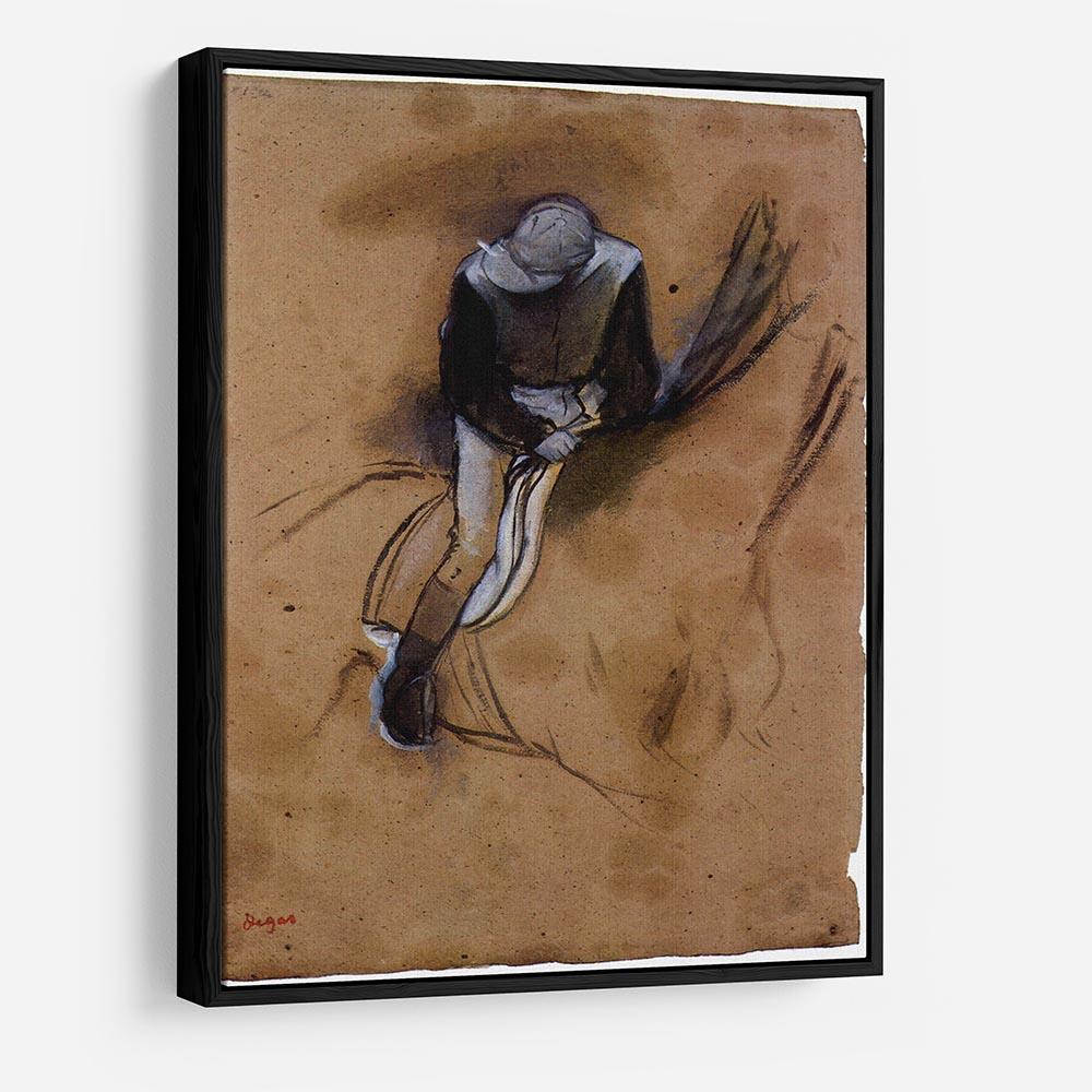Jockey forward flexed standing in the saddle by Degas HD Metal Print - Canvas Art Rocks - 6