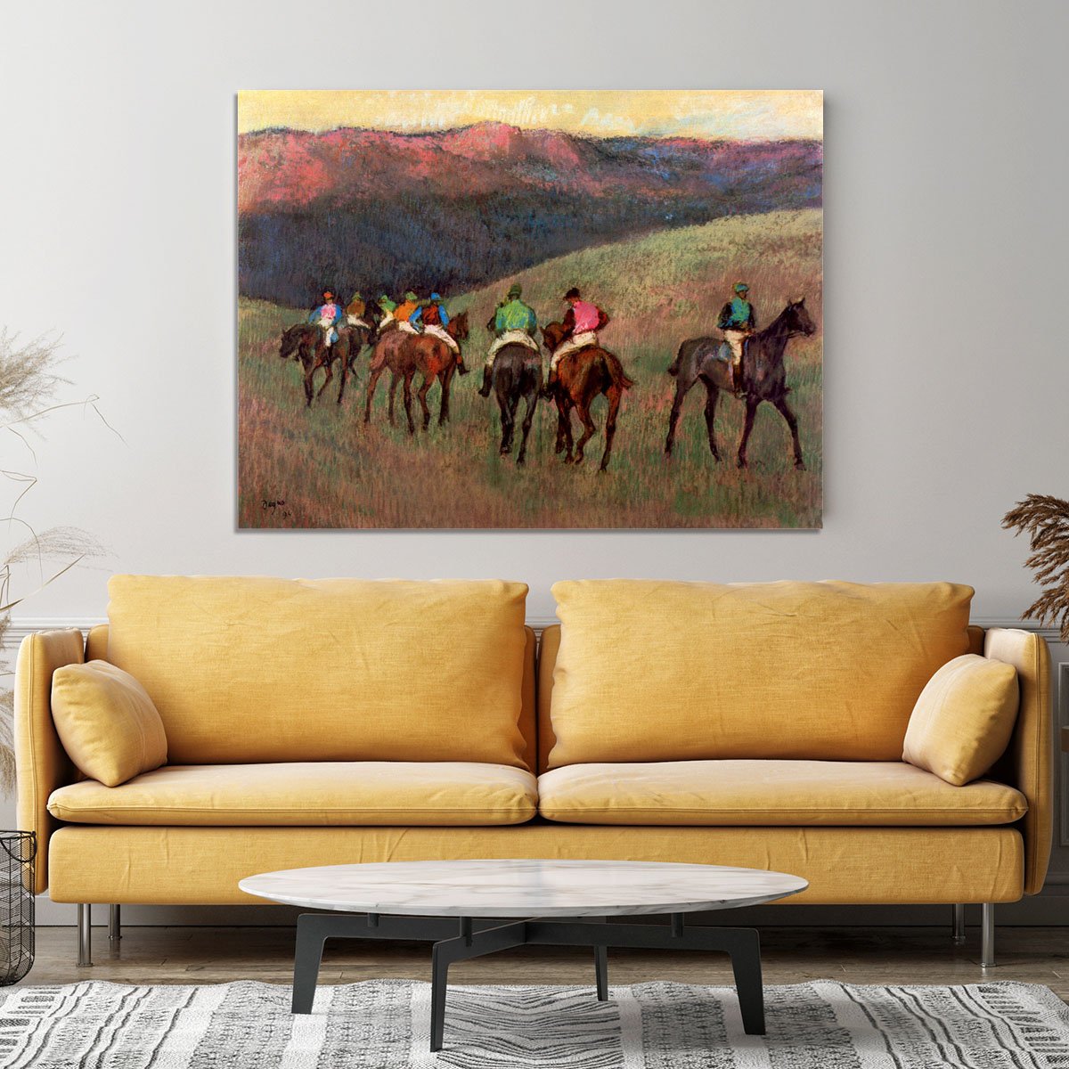 Jockeys in Training by Degas Canvas Print or Poster