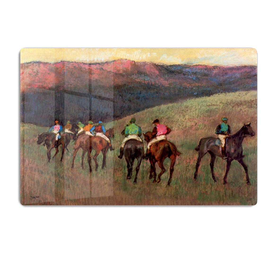 Jockeys in Training by Degas HD Metal Print - Canvas Art Rocks - 1