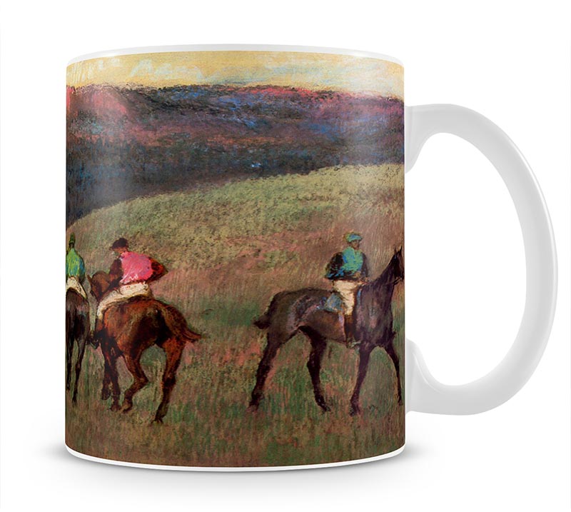 Jockeys in Training by Degas Mug - Canvas Art Rocks - 1