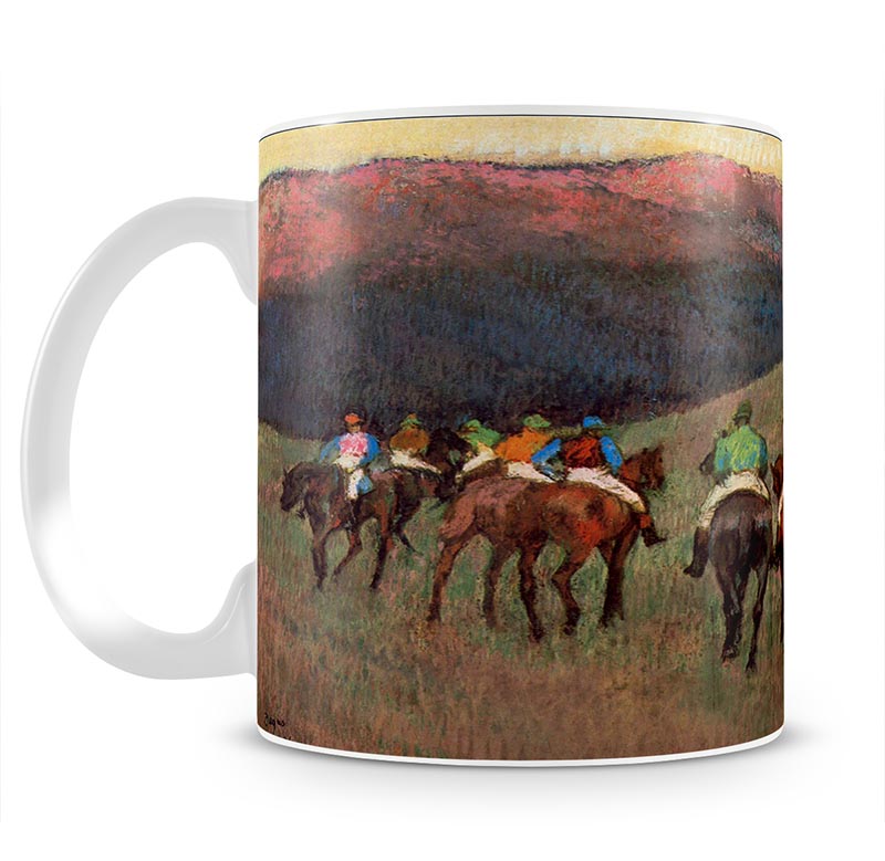 Jockeys in Training by Degas Mug - Canvas Art Rocks - 1