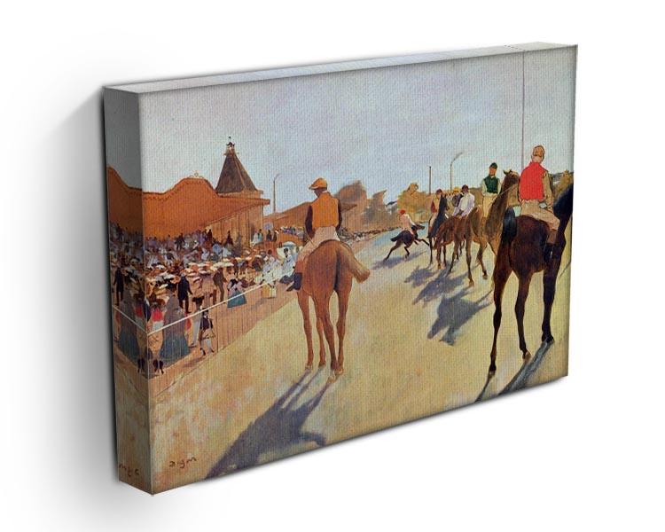 Jockeys in front of the grandstand by Degas Canvas Print or Poster - Canvas Art Rocks - 3