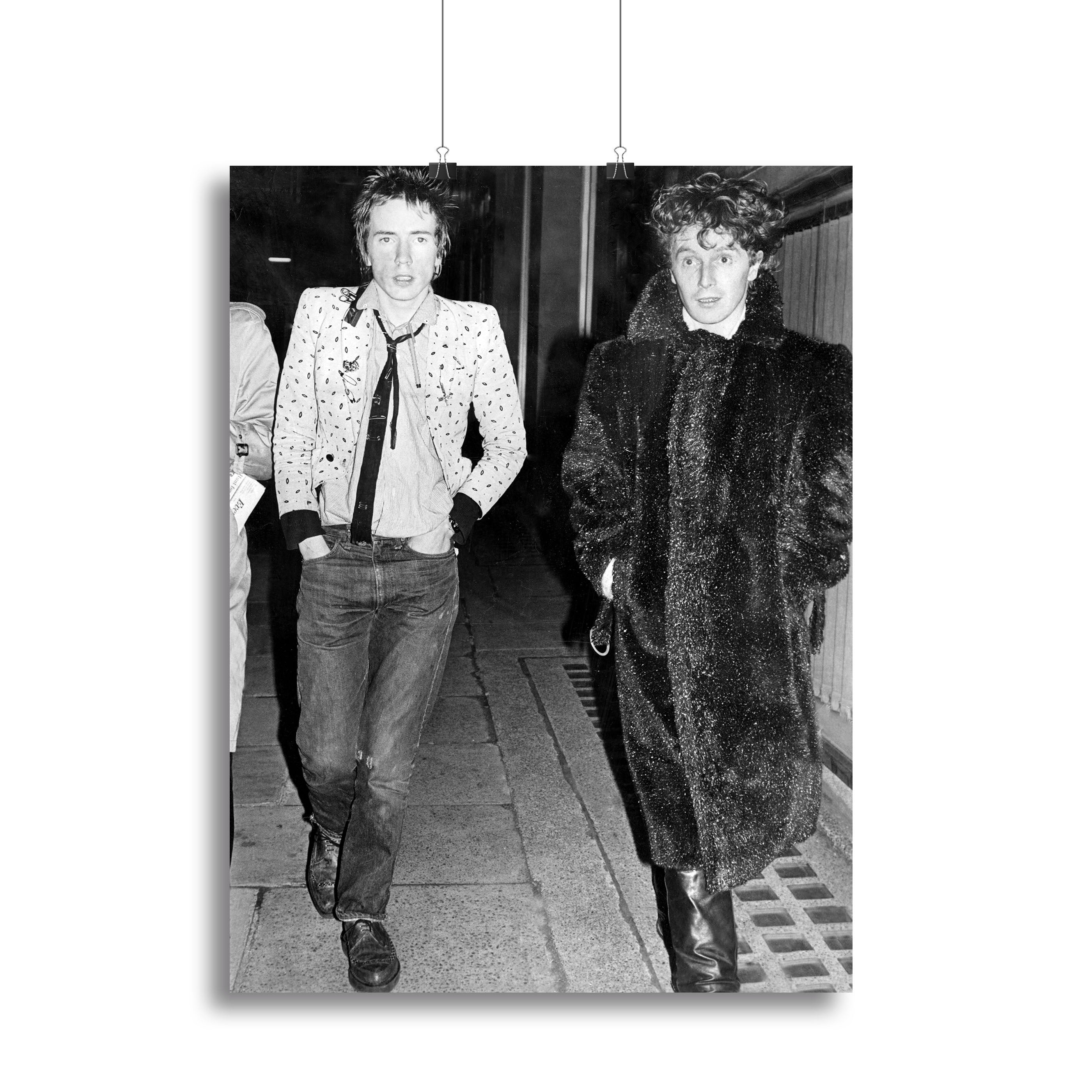 Johnny Rotten and Malcolm McLaren Canvas Print or Poster