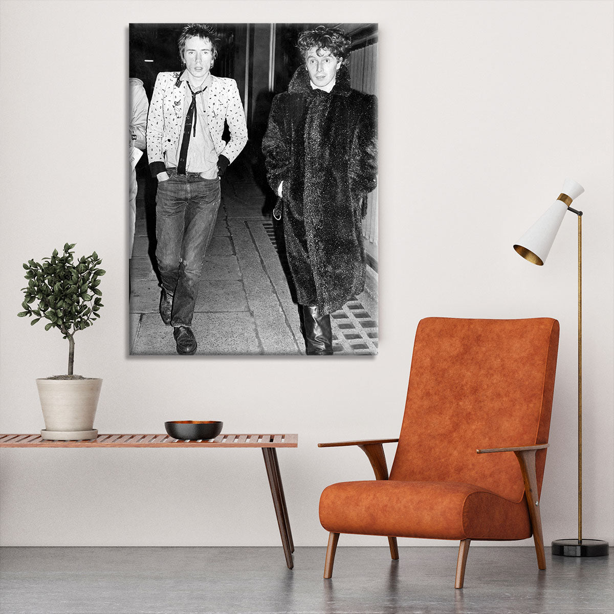 Johnny Rotten and Malcolm McLaren Canvas Print or Poster