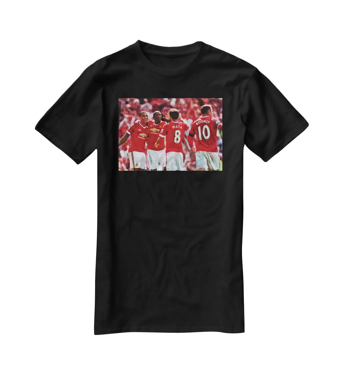 Juan Mata and Wayne Rooney T-Shirt - Canvas Art Rocks - 1