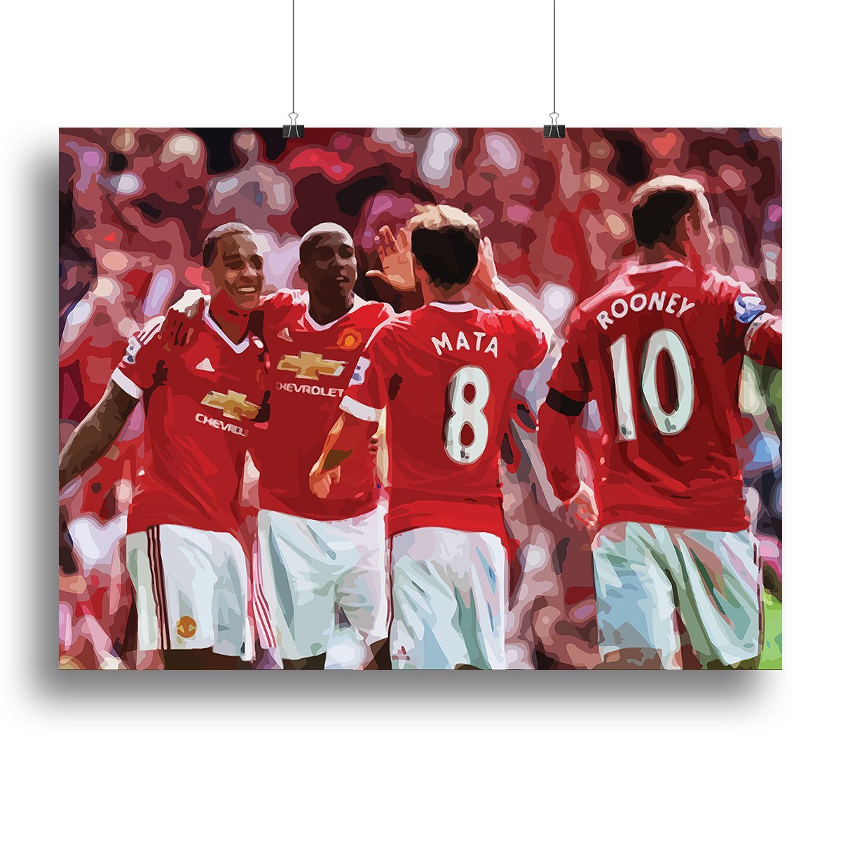 Juan Mata and Wayne Rooney Canvas Print or Poster