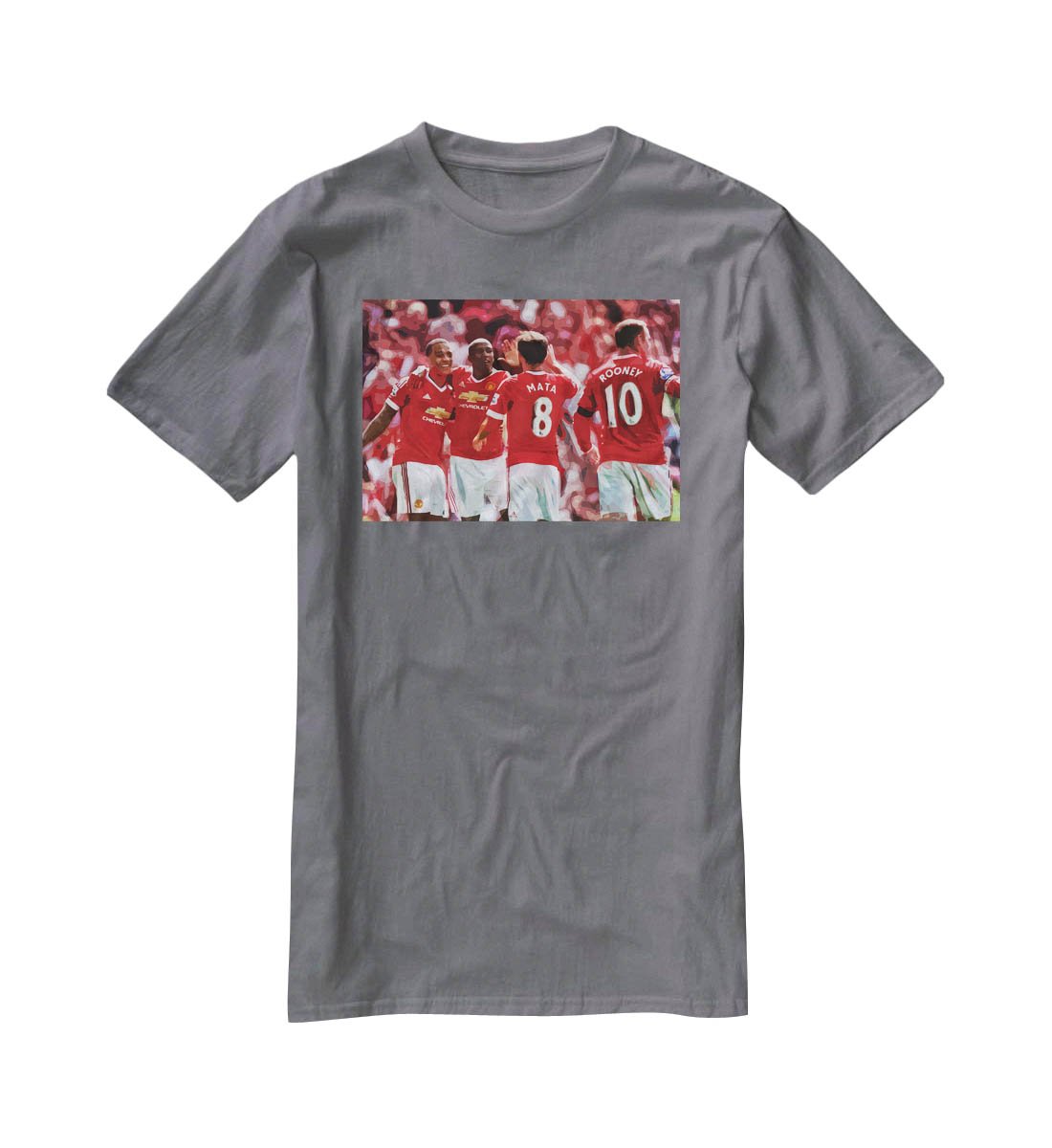 Juan Mata and Wayne Rooney T-Shirt - Canvas Art Rocks - 3