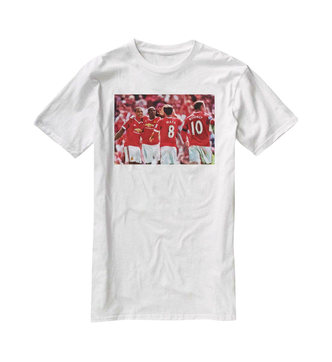 Juan Mata and Wayne Rooney T-Shirt - Canvas Art Rocks - 5