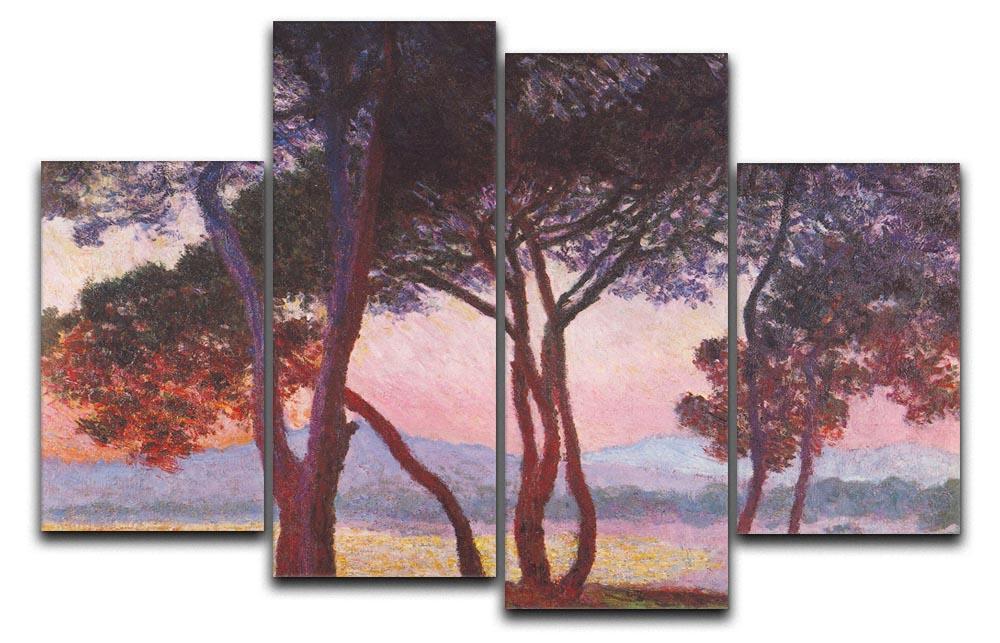 Juan les Pins by Monet 4 Split Panel Canvas  - Canvas Art Rocks - 1