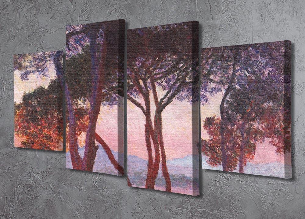 Juan les Pins by Monet 4 Split Panel Canvas - Canvas Art Rocks - 2