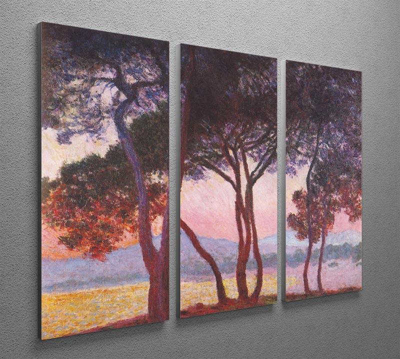 Juan les Pins by Monet Split Panel Canvas Print - Canvas Art Rocks - 4