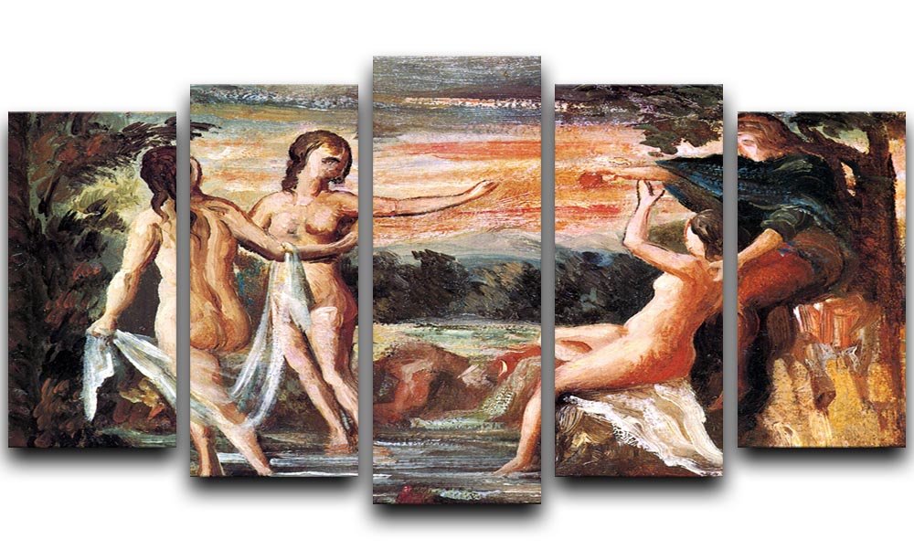 Judgement of Paris by Cezanne 5 Split Panel Canvas - Canvas Art Rocks - 1