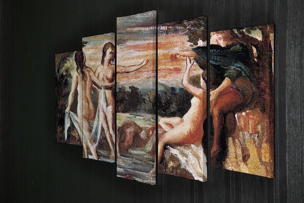 Judgement of Paris by Cezanne 5 Split Panel Canvas - Canvas Art Rocks - 2