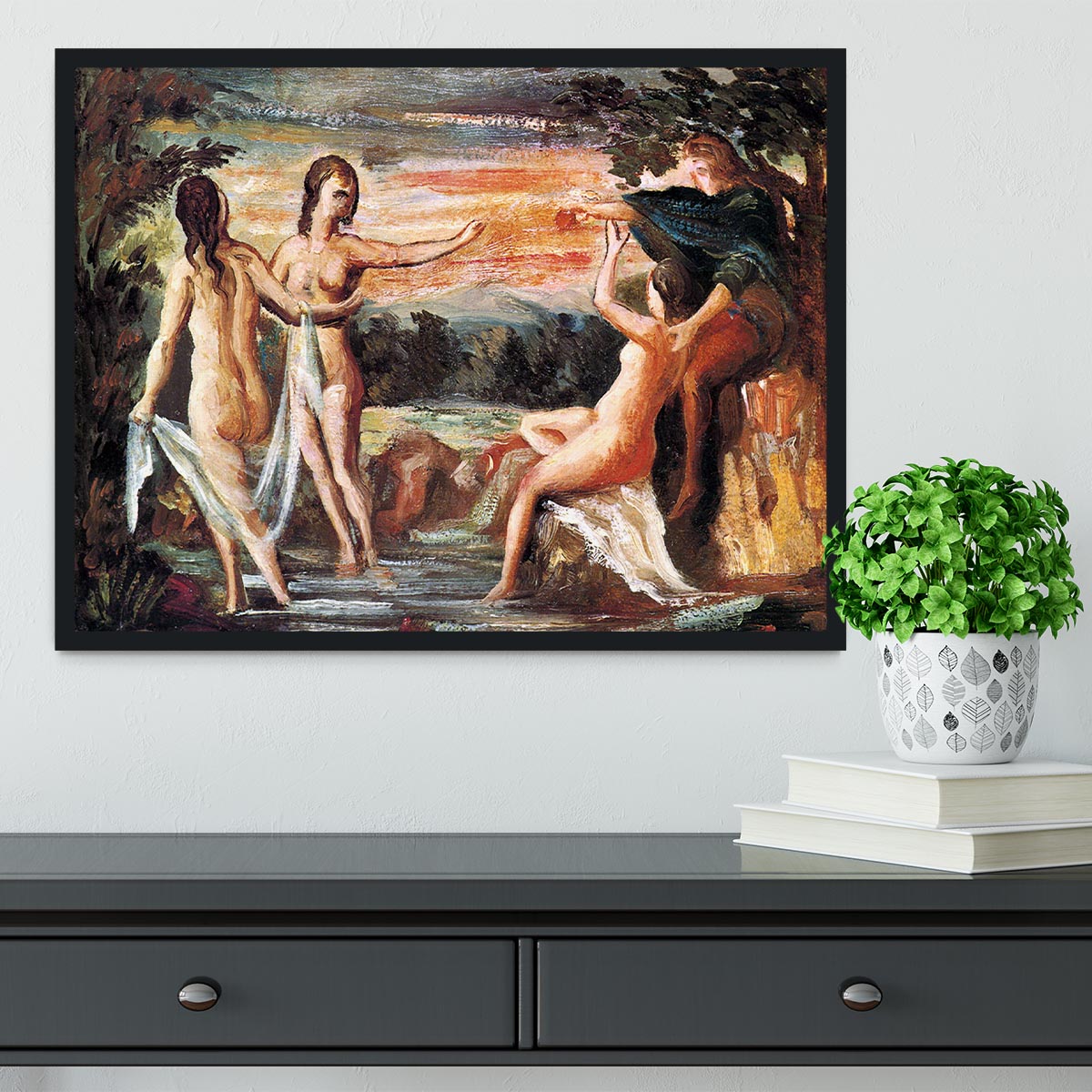 Judgement of Paris by Cezanne Framed Print - Canvas Art Rocks - 2