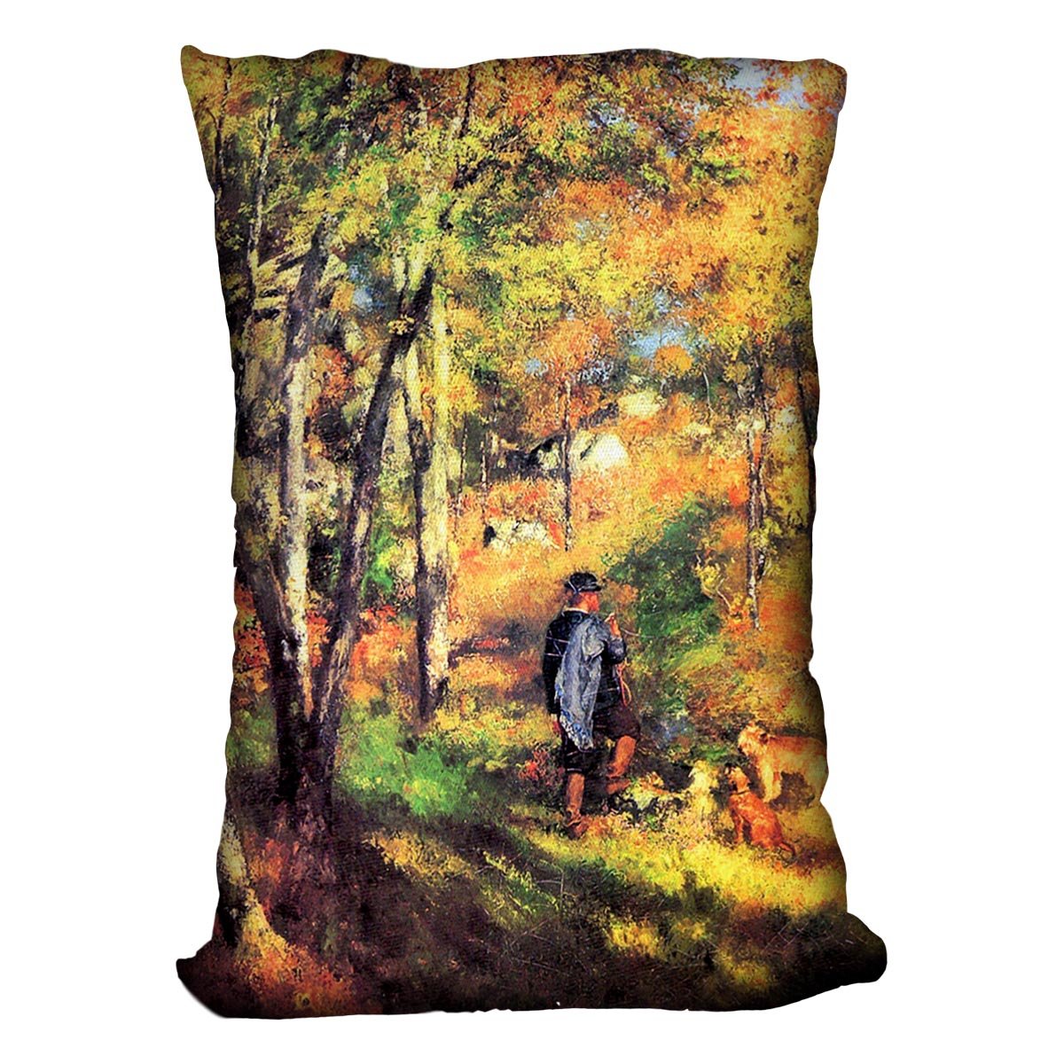 Jules le Coeur and his dogs by Renoir Throw Pillow