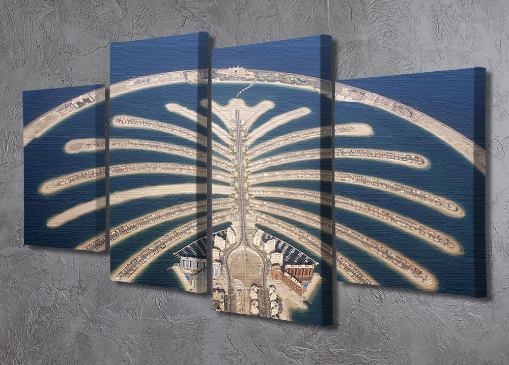 Jumeirah Palm Island Development 4 Split Panel Canvas  - Canvas Art Rocks - 2