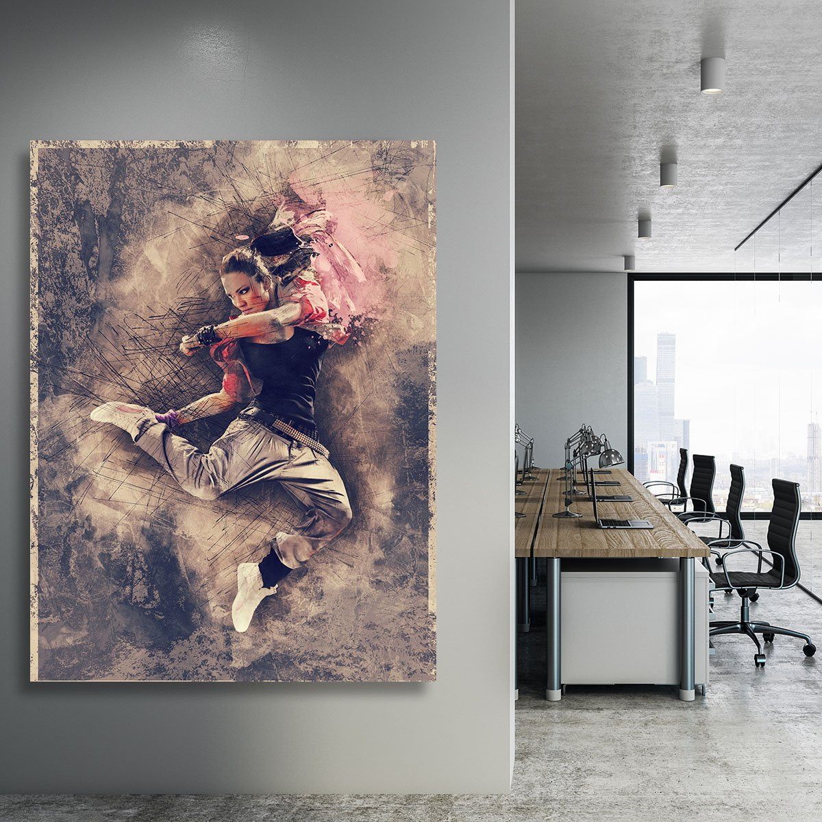 Jump Painting Canvas Print or Poster