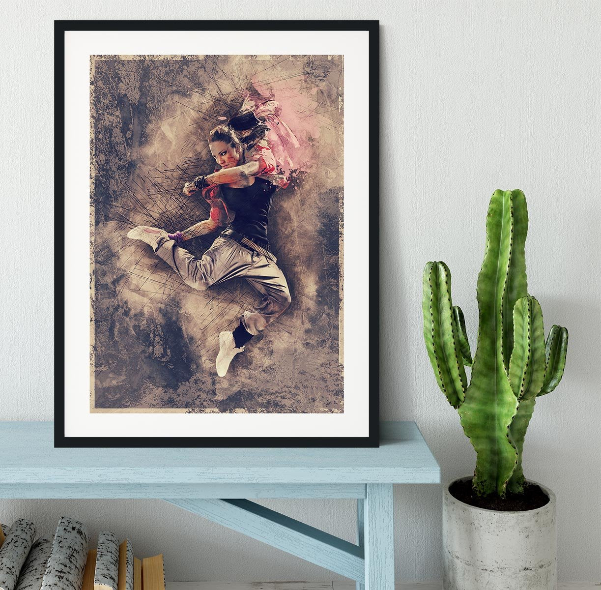 Jump Painting Framed Print - Canvas Art Rocks - 1