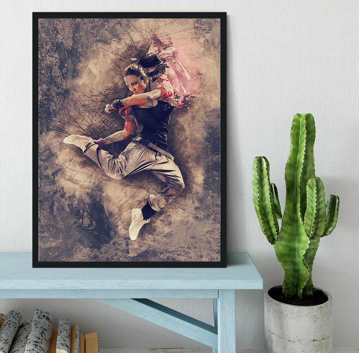 Jump Painting Framed Print - Canvas Art Rocks - 2