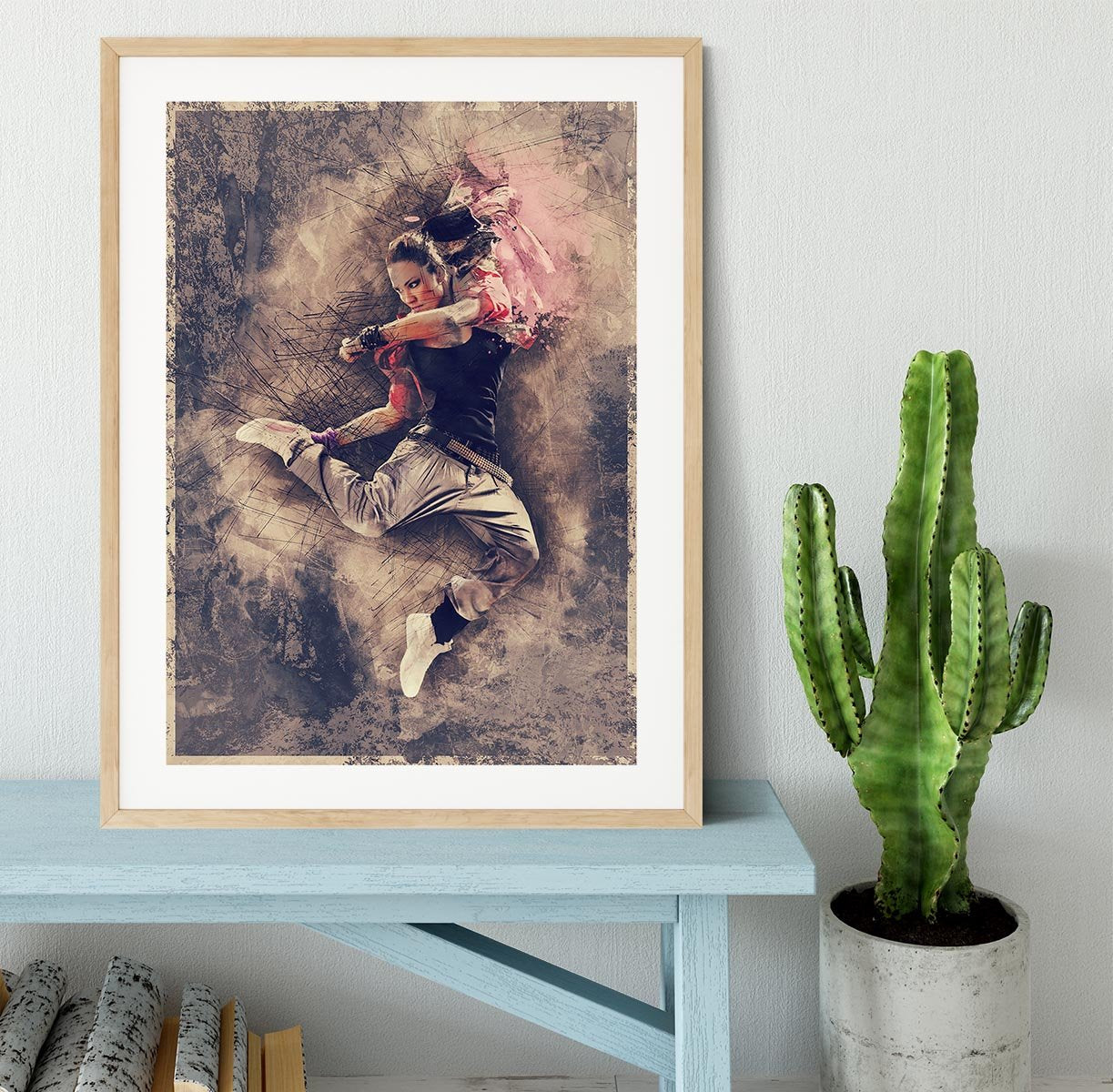 Jump Painting Framed Print - Canvas Art Rocks - 3