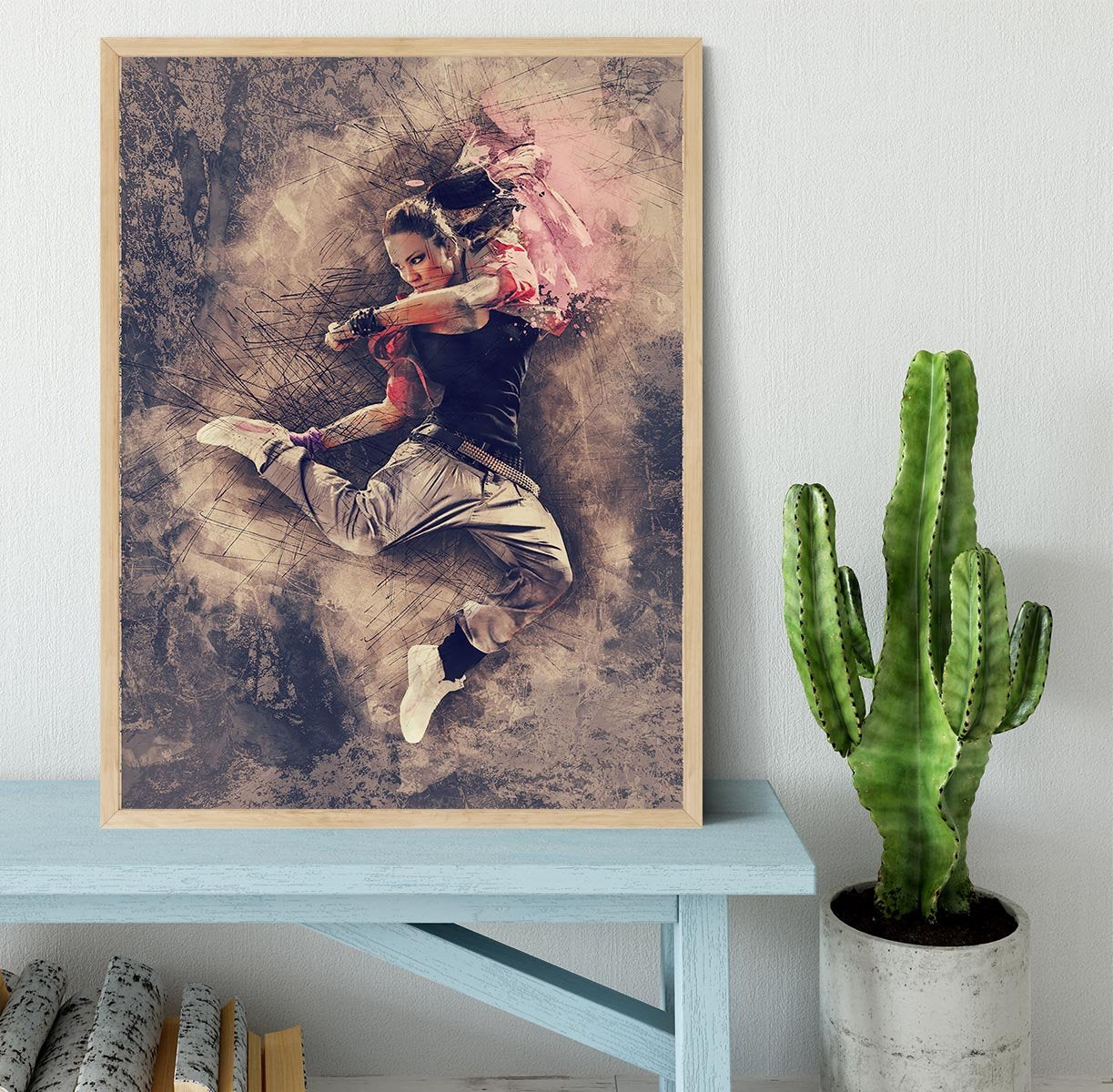 Jump Painting Framed Print - Canvas Art Rocks - 4