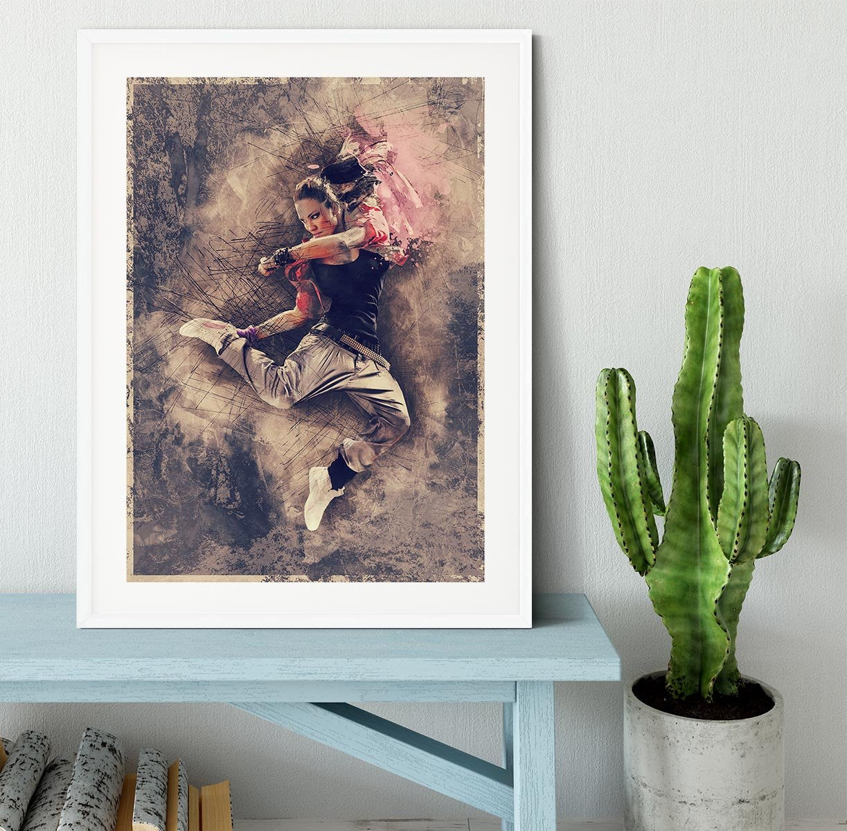 Jump Painting Framed Print - Canvas Art Rocks - 5