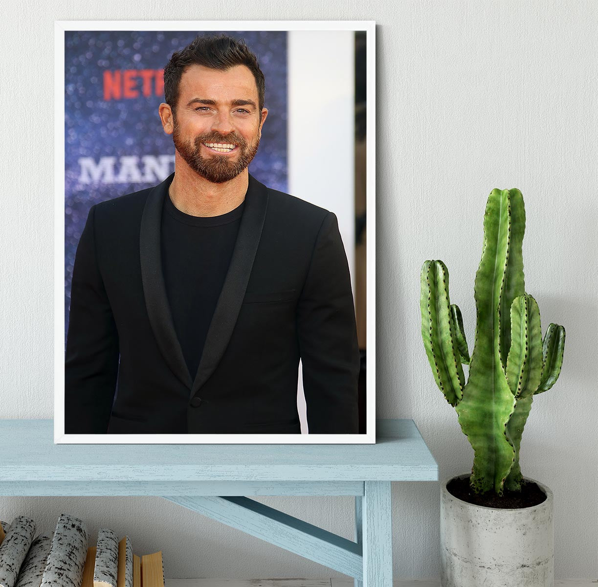 Justin Theroux Framed Print - Canvas Art Rocks -6