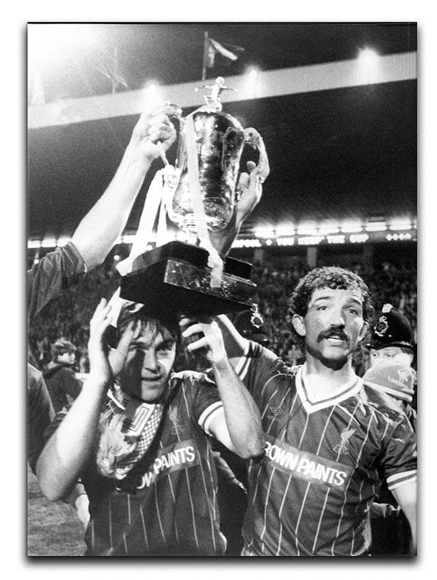 Kenny Dalglish and Graeme Souness with the Milk Cup trophy Canvas Print or Poster - Canvas Art Rocks - 1