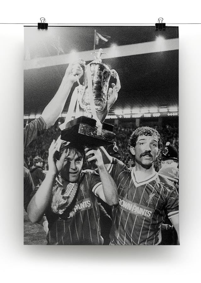Kenny Dalglish and Graeme Souness with the Milk Cup trophy Canvas Print or Poster - Canvas Art Rocks - 2