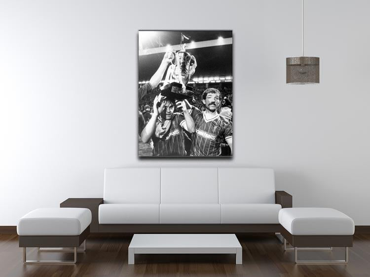 Kenny Dalglish and Graeme Souness with the Milk Cup trophy Canvas Print or Poster - Canvas Art Rocks - 4