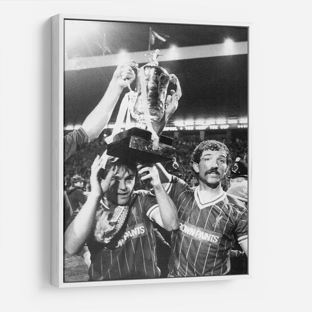 Kenny Dalglish and Graeme Souness with the Milk Cup trophy HD Metal Print - Canvas Art Rocks - 7