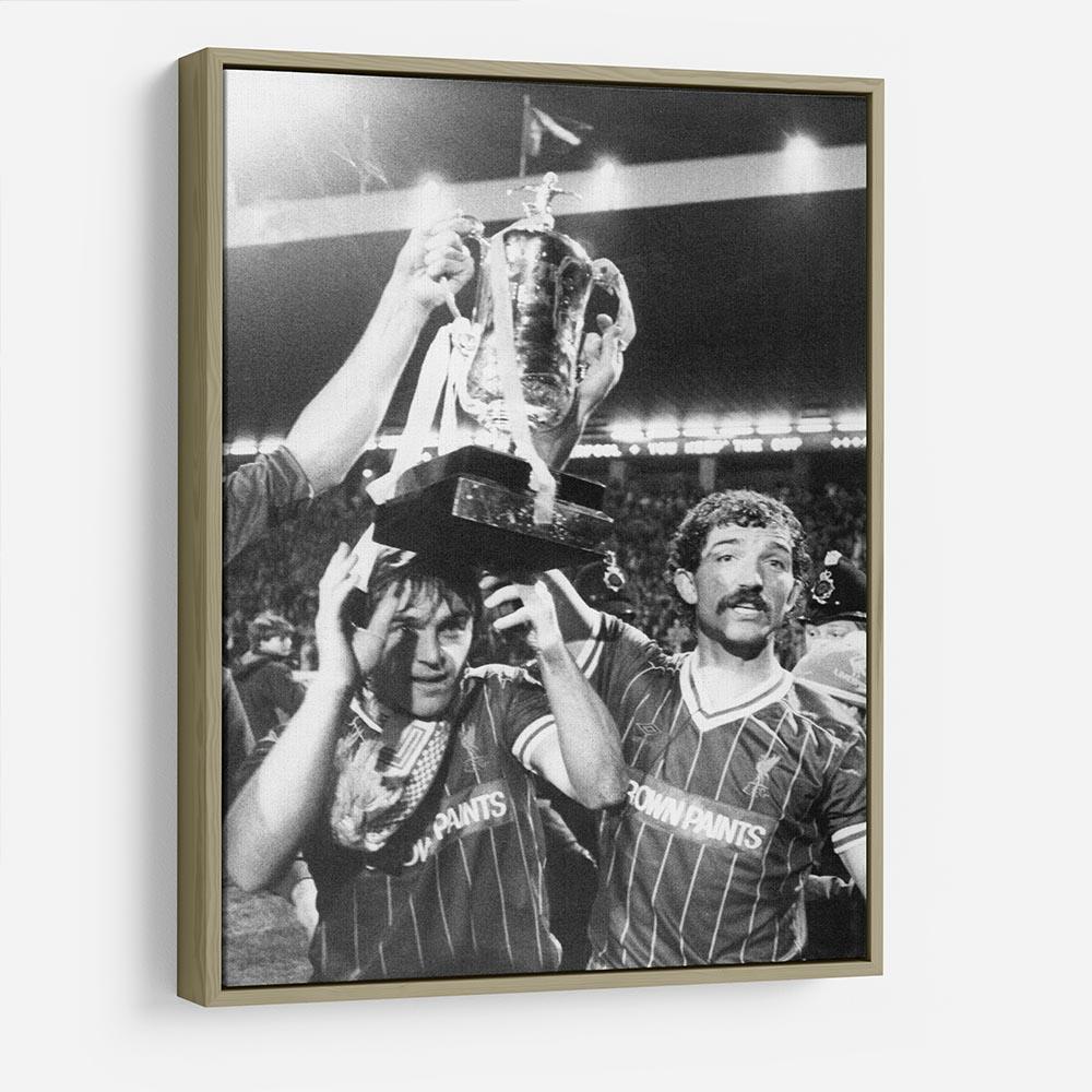 Kenny Dalglish and Graeme Souness with the Milk Cup trophy HD Metal Print - Canvas Art Rocks - 8