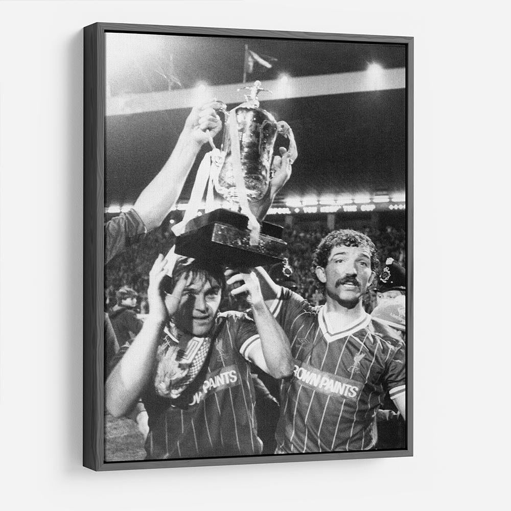 Kenny Dalglish and Graeme Souness with the Milk Cup trophy HD Metal Print - Canvas Art Rocks - 9