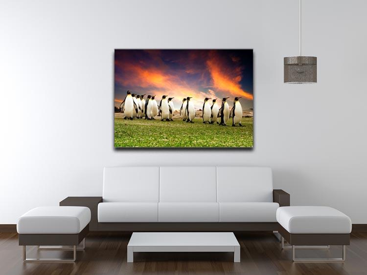 King Penguins in the Falkland Islands Canvas Print or Poster - Canvas Art Rocks - 4