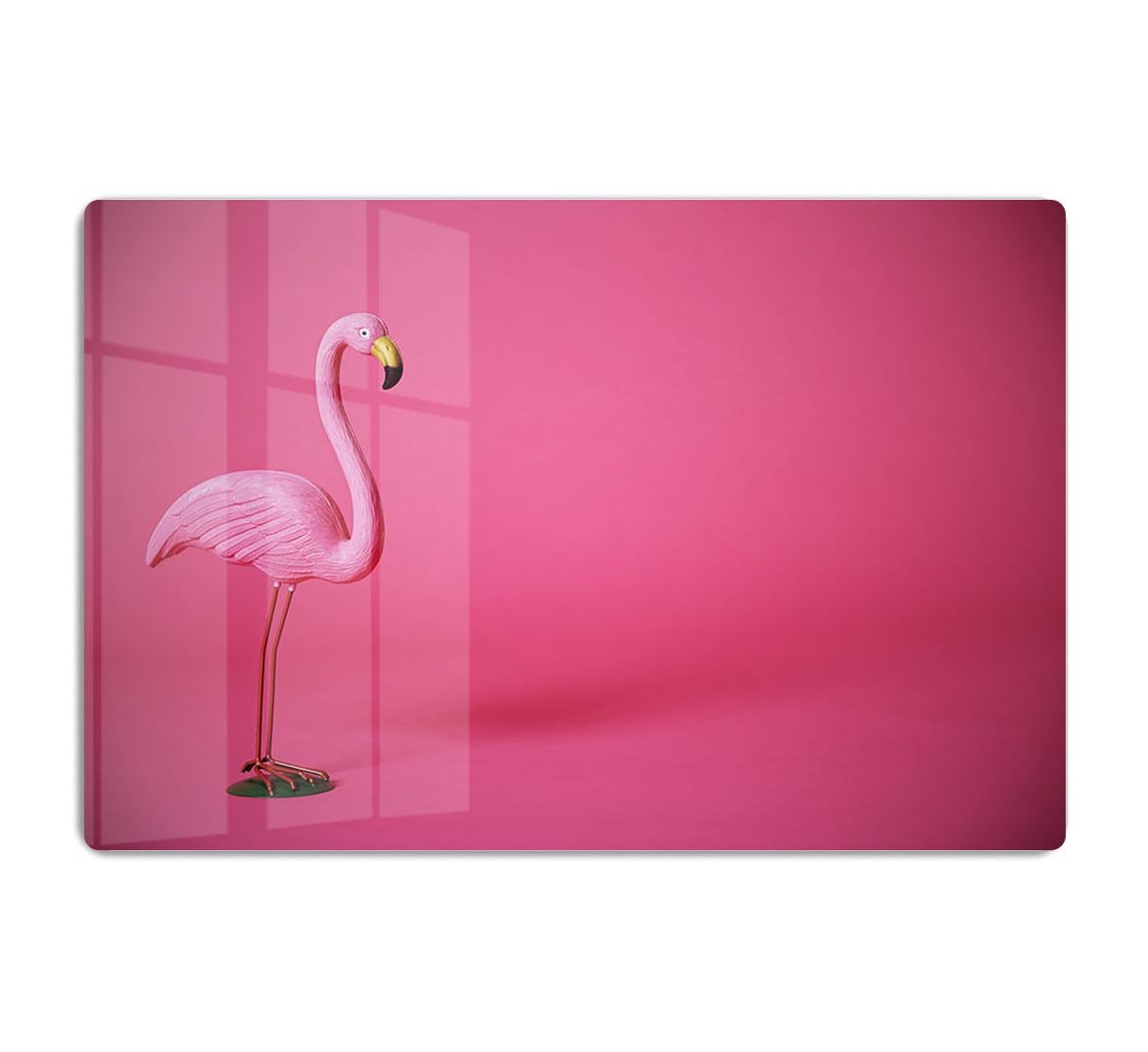 Kitsch pink flamingo in studio HD Metal Print - Canvas Art Rocks - 1