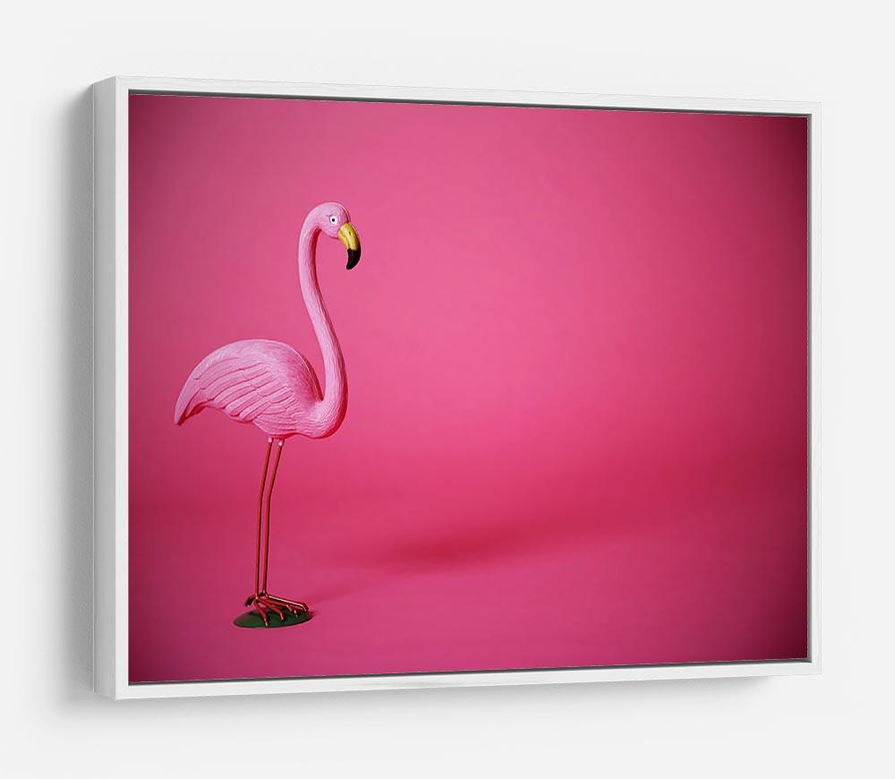 Kitsch pink flamingo in studio HD Metal Print - Canvas Art Rocks - 7