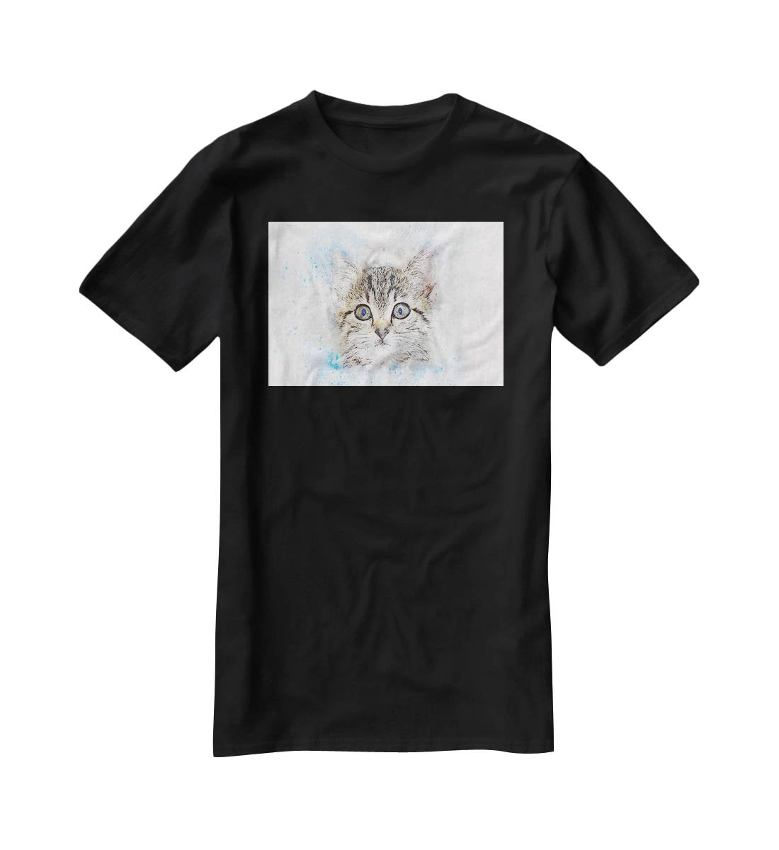 Kitten Painting T-Shirt - Canvas Art Rocks - 1