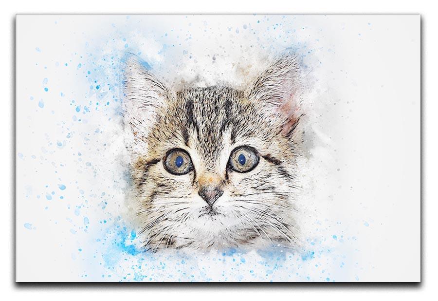 Kitten Painting Canvas Print or Poster  - Canvas Art Rocks - 1