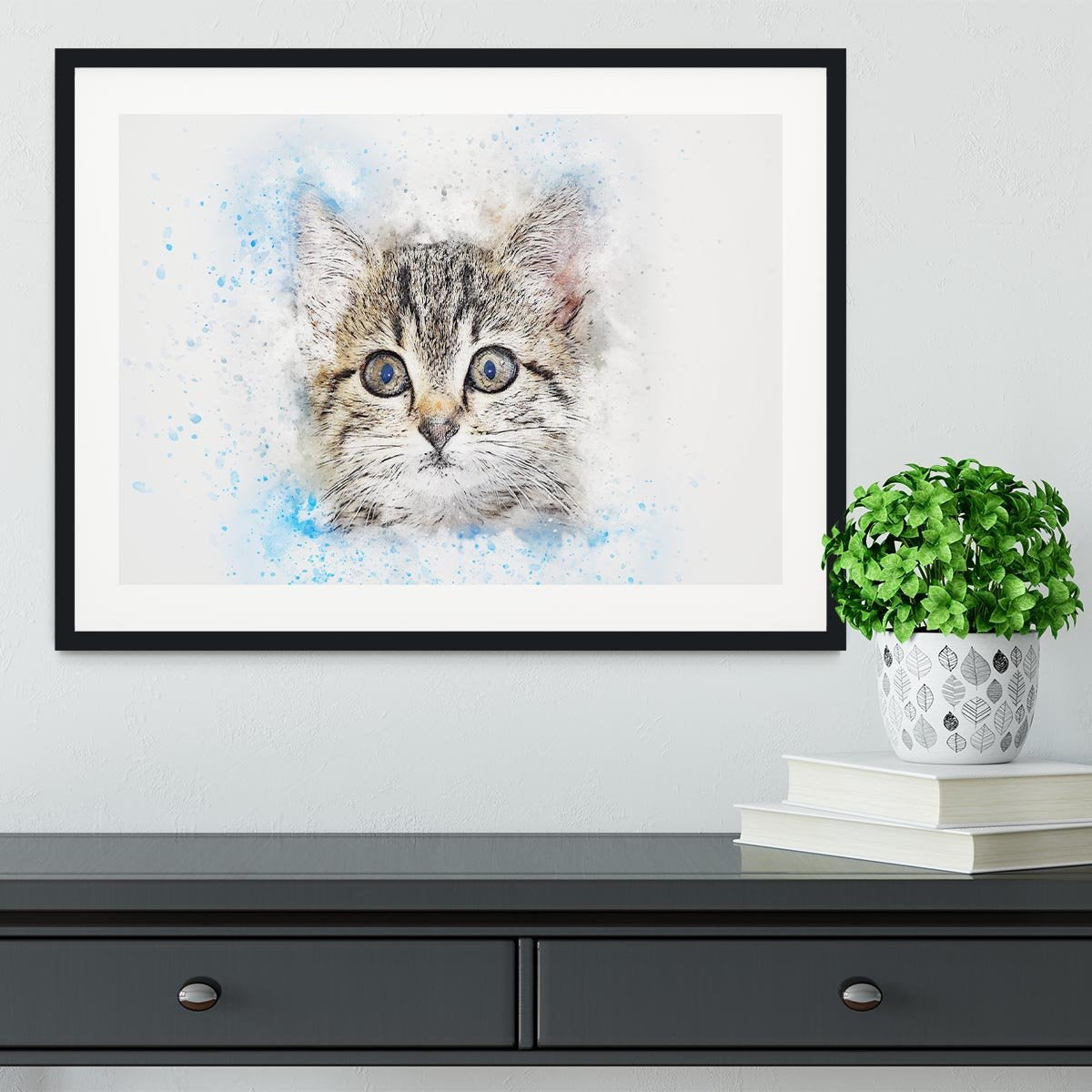 Kitten Painting Framed Print - Canvas Art Rocks - 1