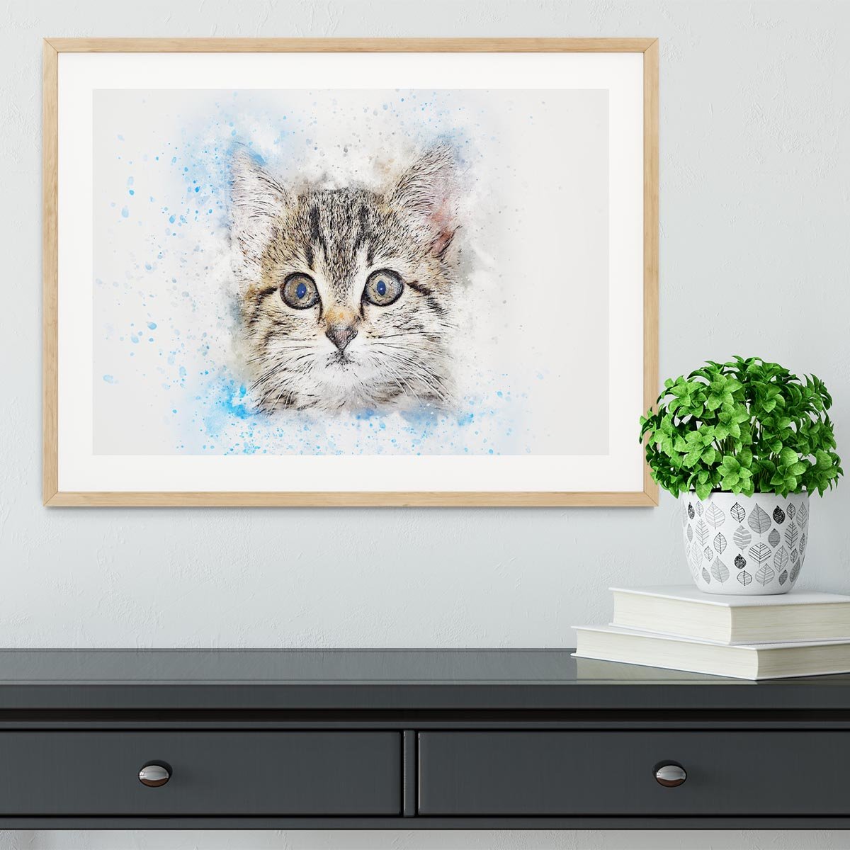 Kitten Painting Framed Print - Canvas Art Rocks - 3