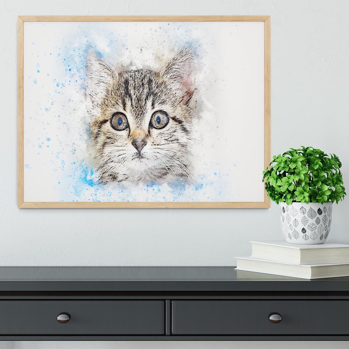 Kitten Painting Framed Print - Canvas Art Rocks - 4
